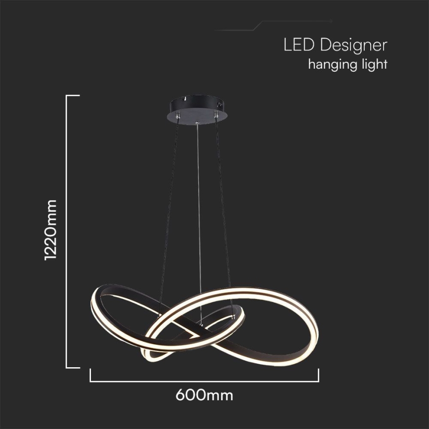 Светодиодная подвесная люстра LED/40W/230V 3000/4000/6400K