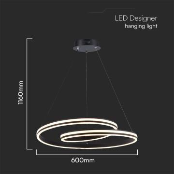 Светодиодная подвесная люстра LED/40W/230V 3000/4000/6400K