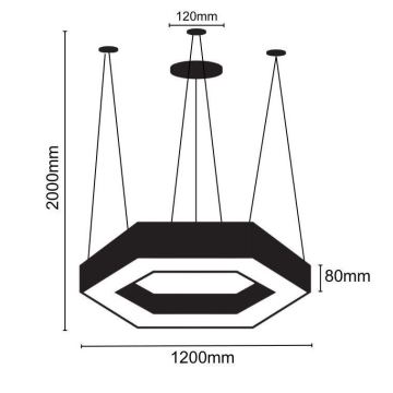 Светодиодная подвесная люстра LED/60W/230V 4000K диаметр 120 см