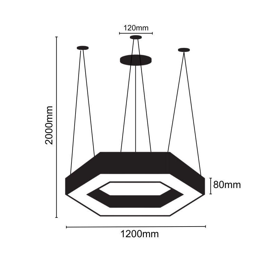 Светодиодная подвесная люстра LED/60W/230V 4000K диаметр 120 см