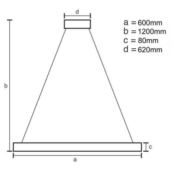 Светодиодная подвесная люстра с регулированием яркости LED/100W/230V 3000-6500K + дистанционное управление