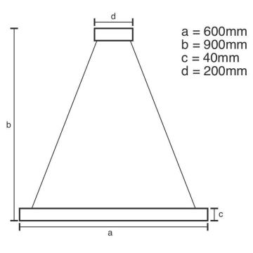 Светодиодная подвесная люстра с регулированием яркости LED/42W/230V 3000-6500K + дистанционное управление