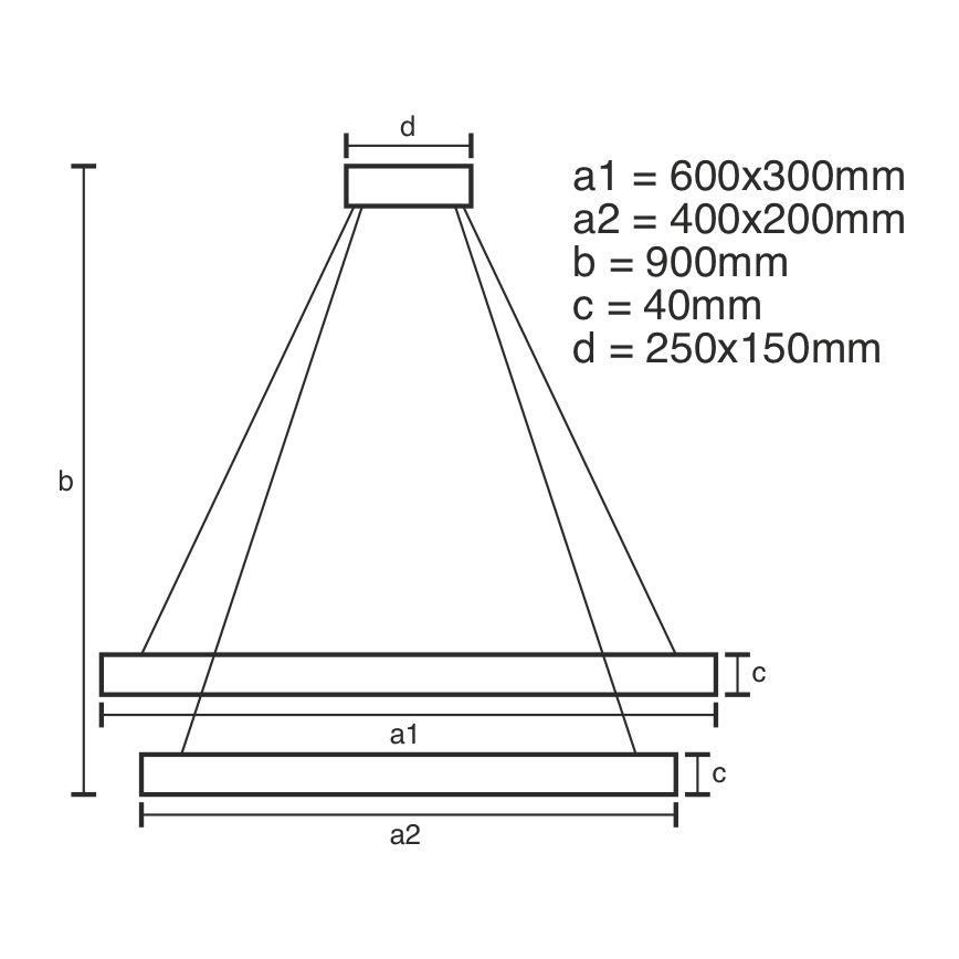 Светодиодная подвесная люстра с регулированием яркости LED/65W/230V 3000-6500K + дистанционное управление