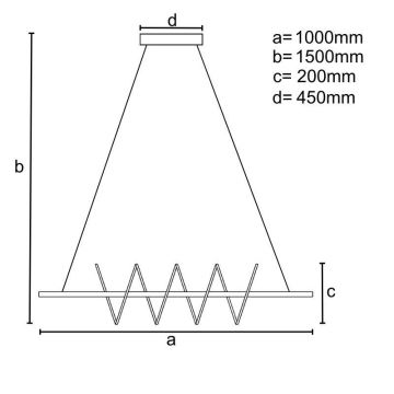 Светодиодная подвесная люстра с регулированием яркости LED/70W/230V 3000-6500K + дистанционное управление