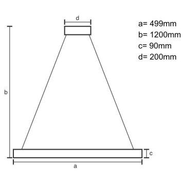 Светодиодная подвесная люстра с регулированием яркости LED/80W/230V 3000-6500K черный + дистанционное управление