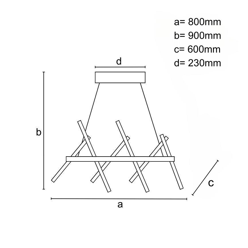 Светодиодная подвесная люстра с регулированием яркости LED/90W/230V 3000-6500K + дистанционное управление