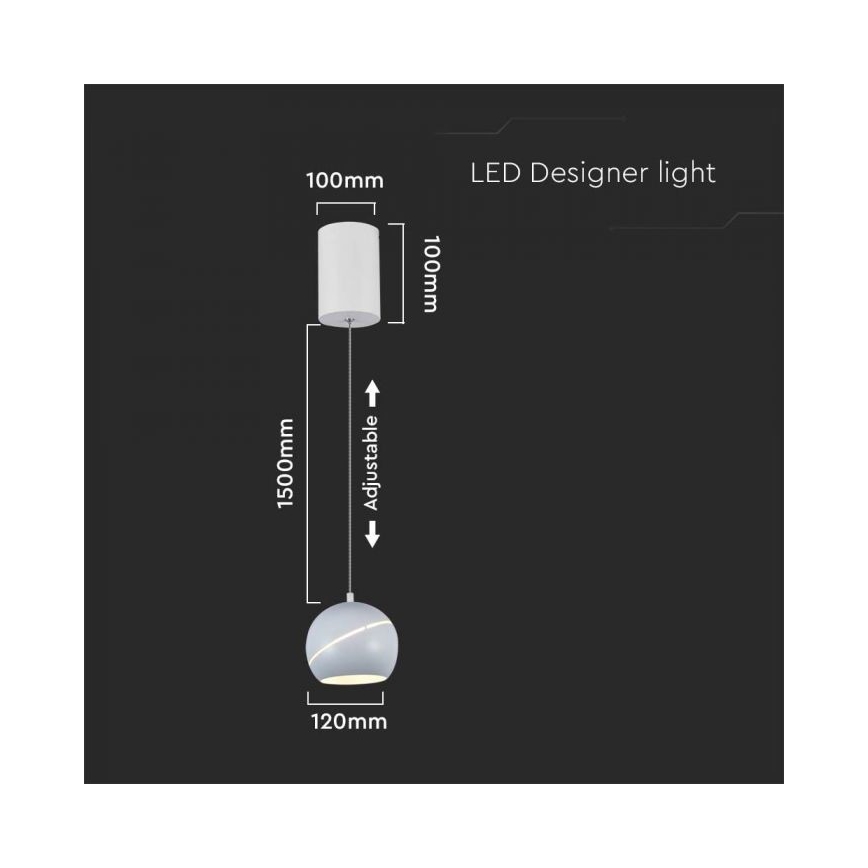 Светодиодная подвесная сенсорная люстра LED/8,5W/230V 3000K белый