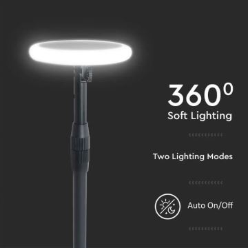 Светодиодная регулируемая лампа на солнечной батарее GARDEN LED/8W/5V 60-129 см 4000K IP65