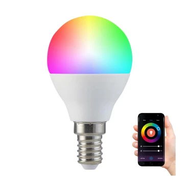 Светодиодная RGB-лампочка с регулированием яркости G45 E14/5,5W/230V 3000-6500K Wi-fi Tuya