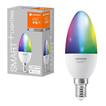 Светодиодная RGB-лампочка с регулированием яркости SMART+ E14/5W/230V 2700K-6500K Wi-Fi - Ledvance