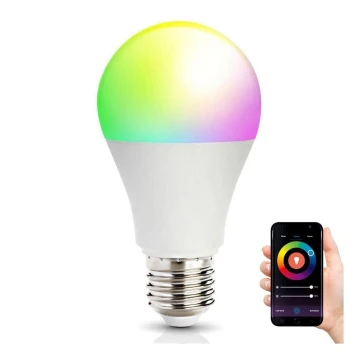 Светодиодная умная RGB-лампочка с регулированием яркости E27/9,5W/230V 2700-6500K Wi-Fi Tuya
