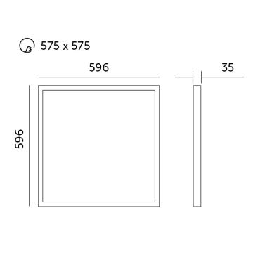 Светодиодная встроенная панель LED/40W/230V 4000K 60x60 см