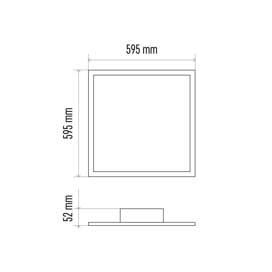 Светодиодный диммируемый потолочный светильник LED/40W/230V квадратный 2700K-6000K + пульт ДУ