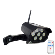 Светодиодный муляж камеры видеонаблюдения на солнечной батарее с датчиком LED/3,7V IP44 черный + дистанционное управление
