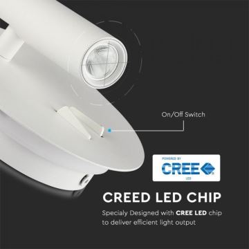 Светодиодный настенный светильник LED/3W/230V + LED/6W/230V 3000K белый