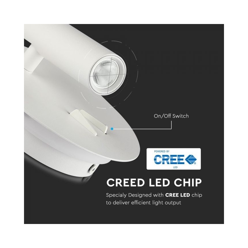 Светодиодный настенный светильник LED/3W/230V + LED/6W/230V 3000K белый