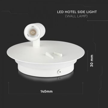 Светодиодный настенный светильник LED/3W/230V + LED/6W/230V 3000K белый