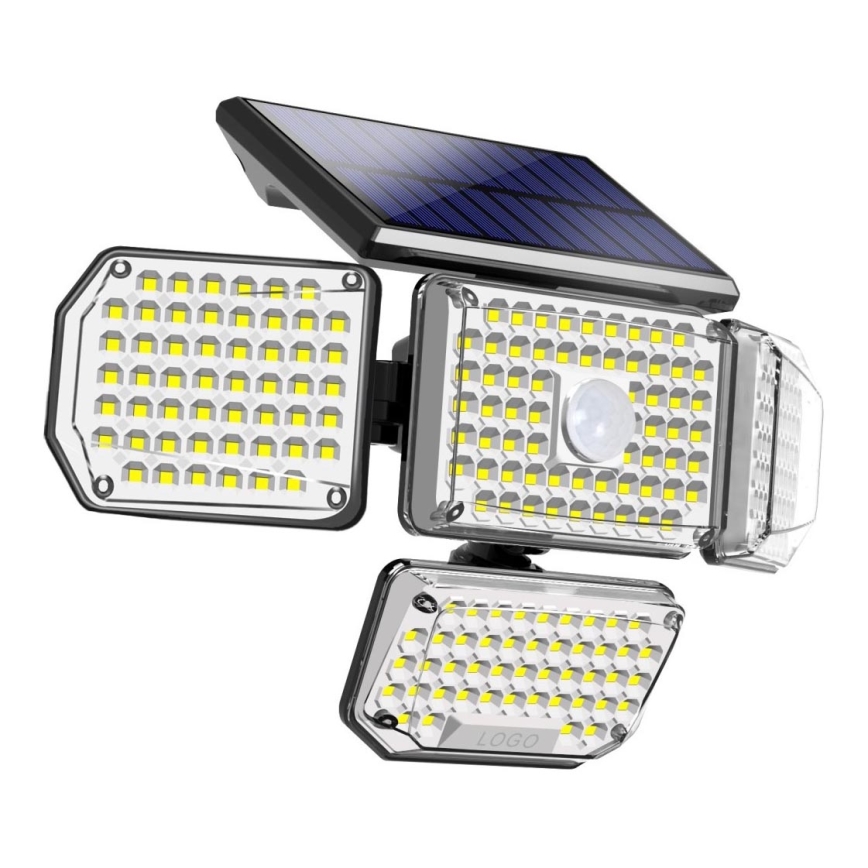 Светодиодный настенный светильник на солнечной батарее с датчиком LED/5W/5,5V 3000K/6500K IP44