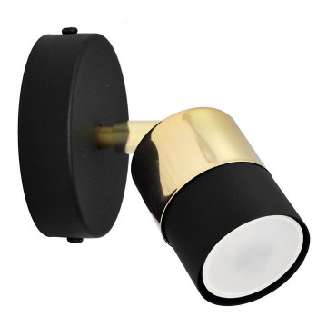 Светодиодный настенный точечный светильник TUBSSON 1xGU10/6,5W/230V черный/золотистый