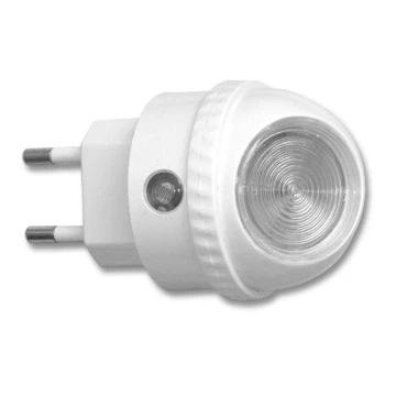 Светодиодный навигационный светильник в розетку с датчиком LED/1W/230V