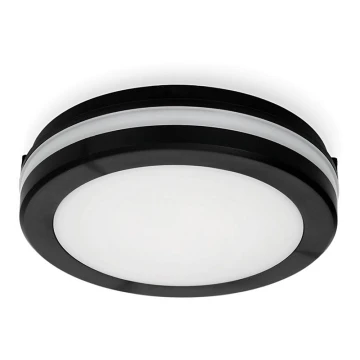Светодиодный потолочный светильник для ванной комнаты LED/12W/230V 3000/4000/6500K IP65 диаметр 20 см черный