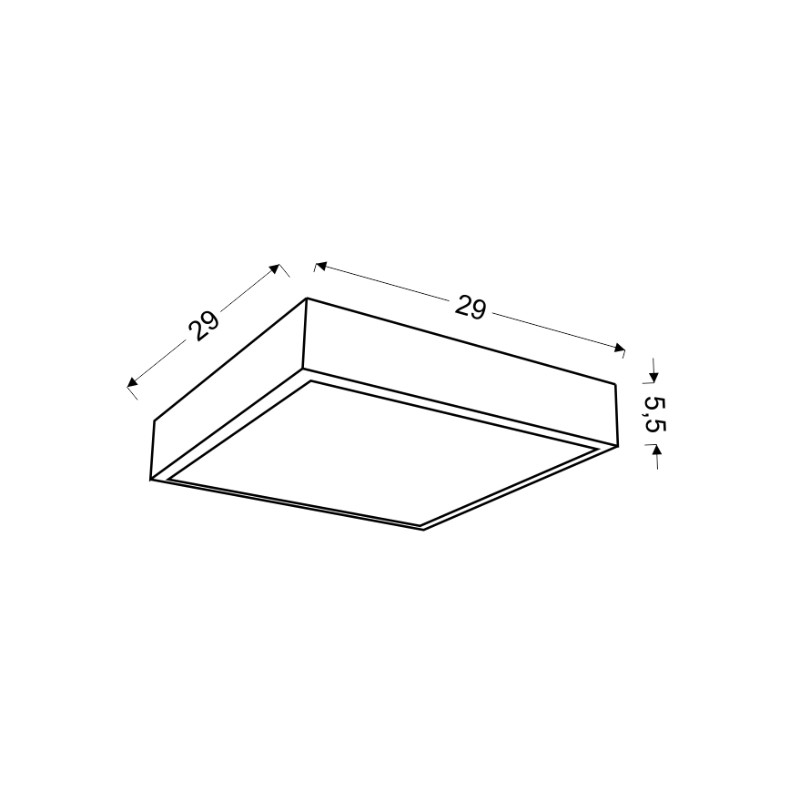 Светодиодный потолочный светильник LUX LED/16W/230V белый