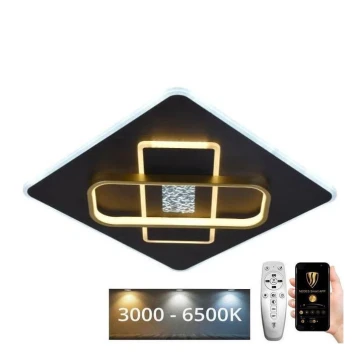 Светодиодный потолочный светильник с регулированием яркости LED/90W/230V 3000-6500K черный + дистанционное управление