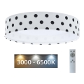 Светодиодный потолочный светильник с регулированием яркости SMART GALAXY KIDS LED/24W/230V 3000-6500K точки белый/черный + дистанционное управление