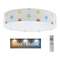 Светодиодный потолочный светильник с регулированием яркости SMART GALAXY KIDS LED/24W/230V 3000-6500K звезды цветной + дистанционное управление