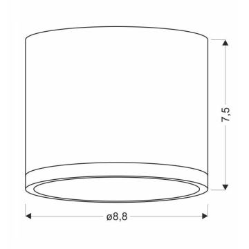 Светодиодный потолочный светильник TUBA LED/9W/230V