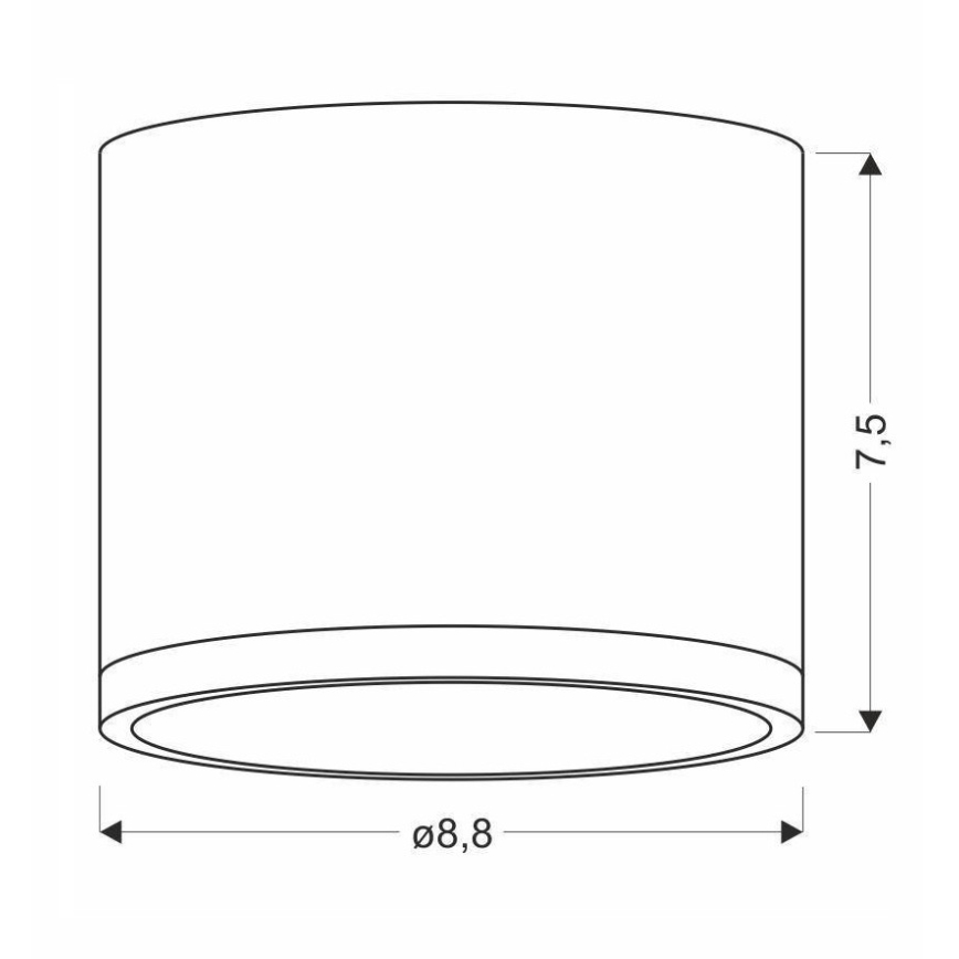 Светодиодный потолочный светильник TUBA LED/9W/230V