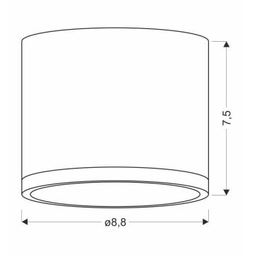 Светодиодный потолочный светильник TUBA LED/9W/230V