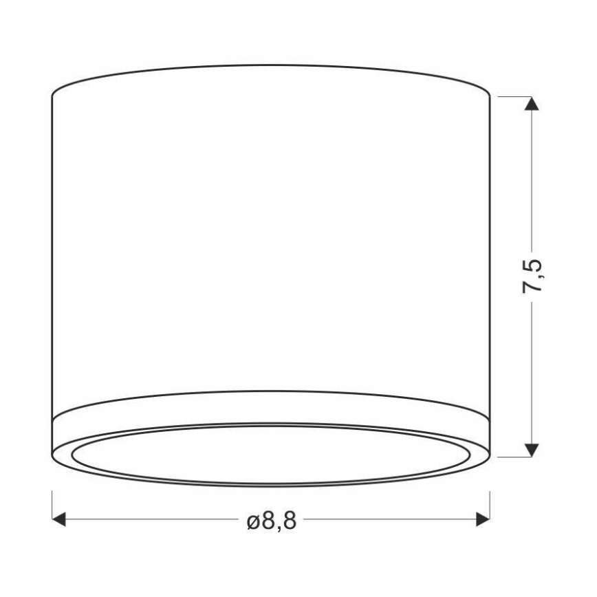 Светодиодный потолочный светильник TUBA LED/9W/230V