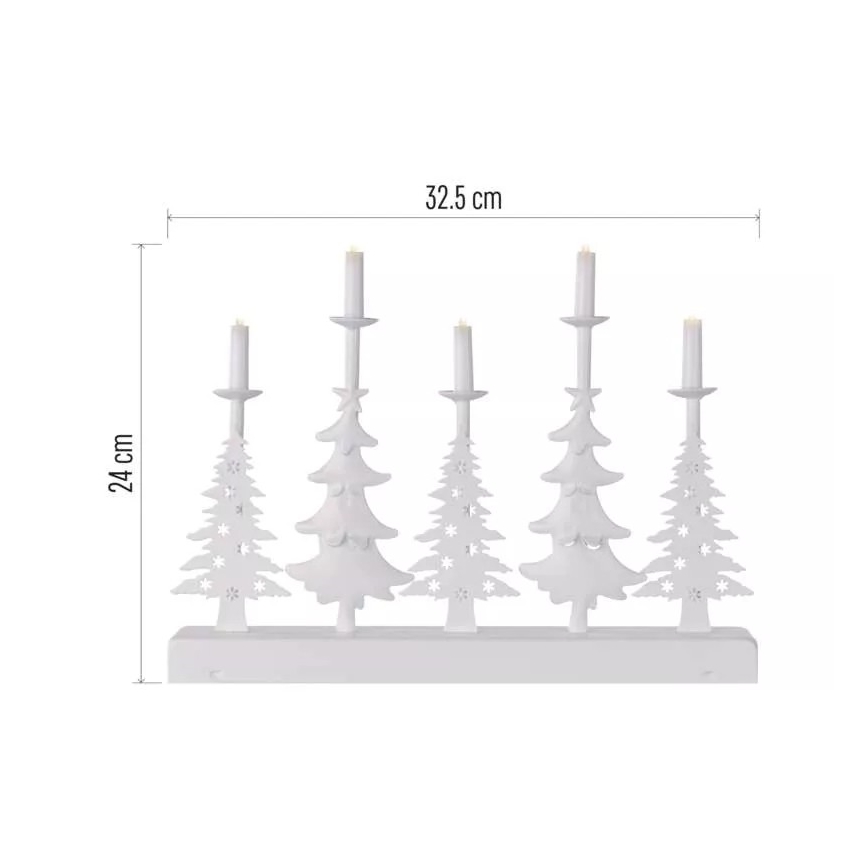 Светодиодный рождественский подсвечник LED/2xAA белый