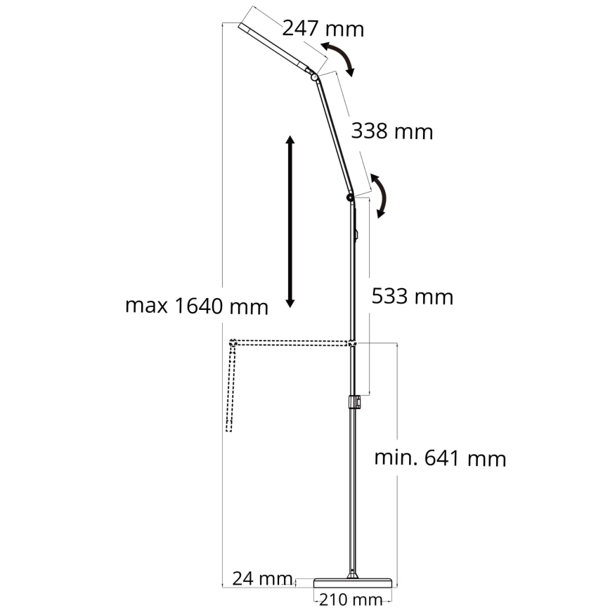 Светодиодный сенсорный торшер с регулированием яркости FERRARA LED/13W/230V 3000/4000/6000K белый