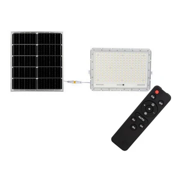 Светодиодный уличный прожектор на солнечной батарее LED/30W/3,2V 6400K белый IP65 + дистанционное управление
