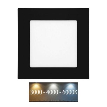 Светодиодный встроенный светильник для ванной комнаты RAFA LED/6W/230V 3000/4000/6000K 12x12 cm IP44 черная