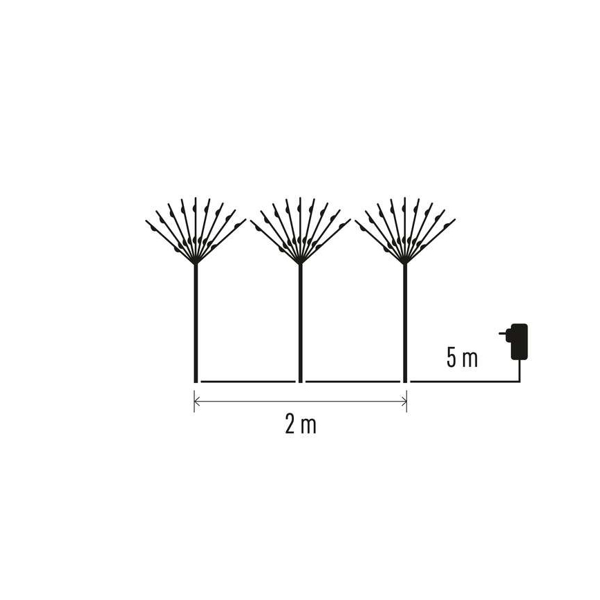 Светодиодное рождественское уличное украшение 180xLED/3,6W/230V IP44 холодный белый