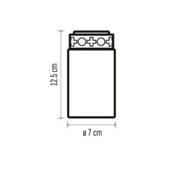 Светодиодное уличное украшение 1xLED/2xC IP44 красное