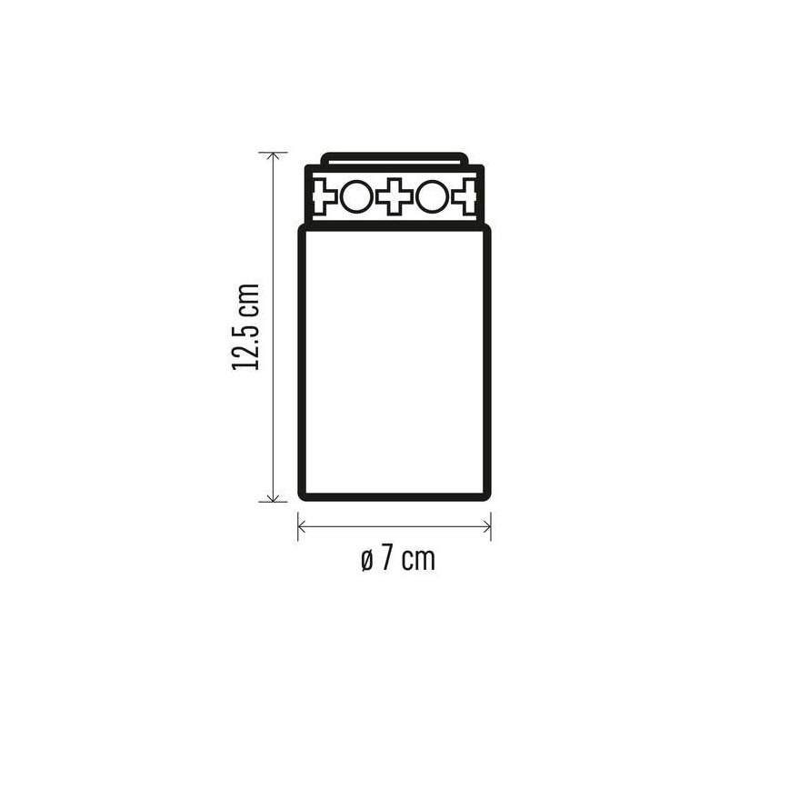 Светодиодное уличное украшение 1xLED/2xC IP44 красное