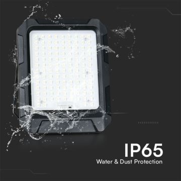 Світлододний прожектор на сонячній батареї LED/10W/3,7V IP65 4000K чорний + пульт дистанційного керування