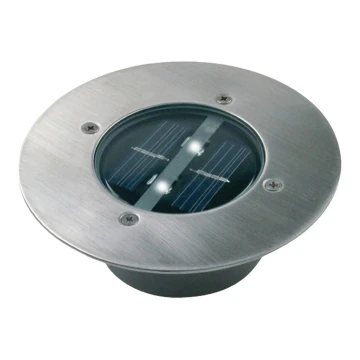 Світлододний прожектор з датчиком на сонячній батареї LED/0,12W/2xAAA IP67 нержавіюча сталь кільце