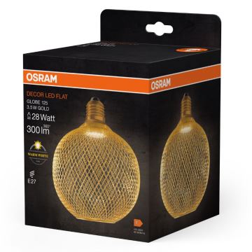 Світлодіодна лампочка DECOR FLAT G125 E27/3,5W/230V 2700K золотий - Osram