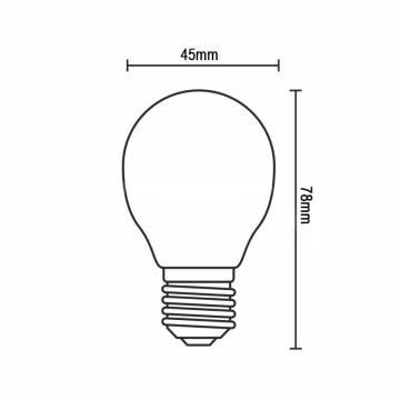 Світлодіодна лампочка FILAMENT G45 E14/4W/230V 4000K