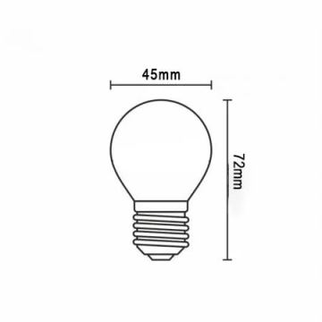 Світлодіодна лампочка FILAMENT G45 E27/4W/230V 4000K