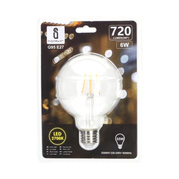 Світлодіодна лампочка FILAMENT G95 E27/6W/230V 2700K - Aigostar