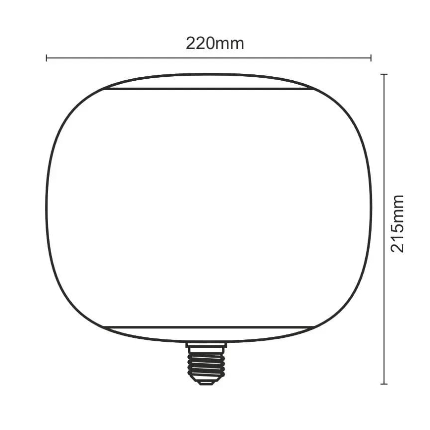 Світлодіодна лампочка FILAMENT SMOKE T220 E27/4W/230V 1800K