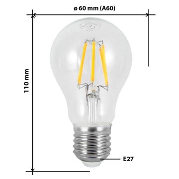 Світлодіодна лампочка FILAMENT VINTAGE A60 E27/7W/230V 2700K