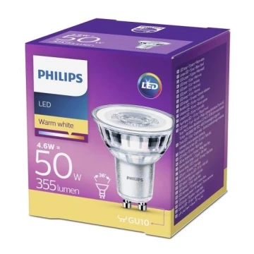 Світлодіодна лампочка Philips GU10/4,6W/230V 2700K