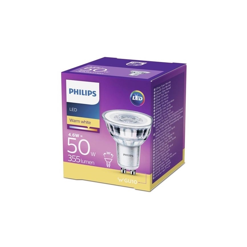 Світлодіодна лампочка Philips GU10/4,6W/230V 2700K